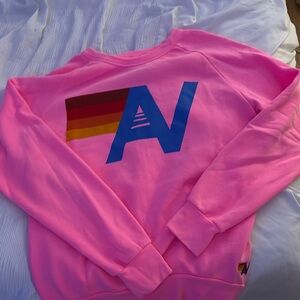 Aviator Nation Logo sweatshirt Neon Pink small